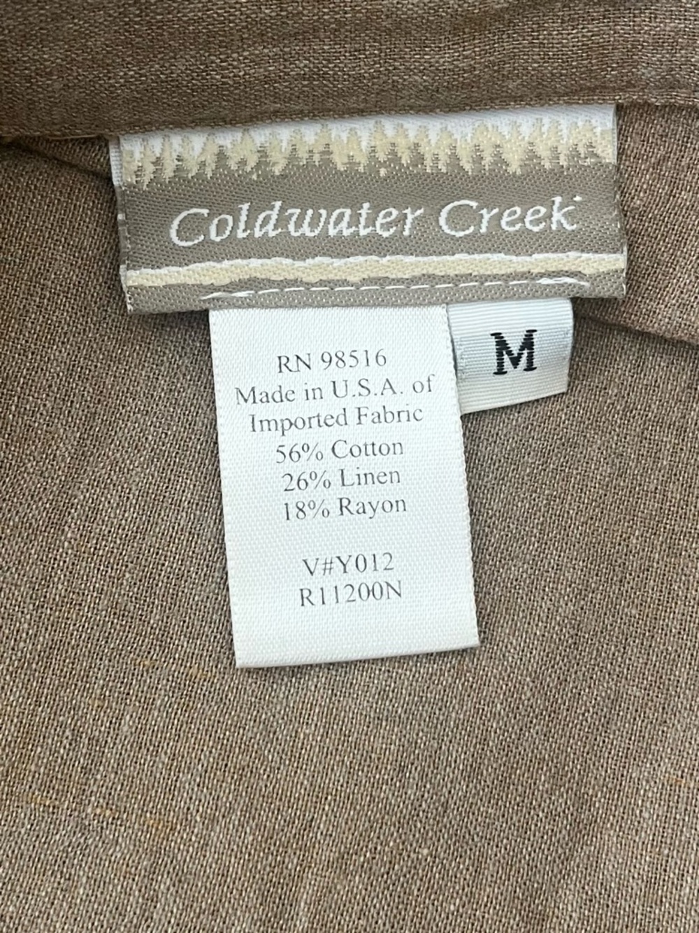 Classic Tan Linen Button-Front Shirt/jacket - Picture 8 of 8